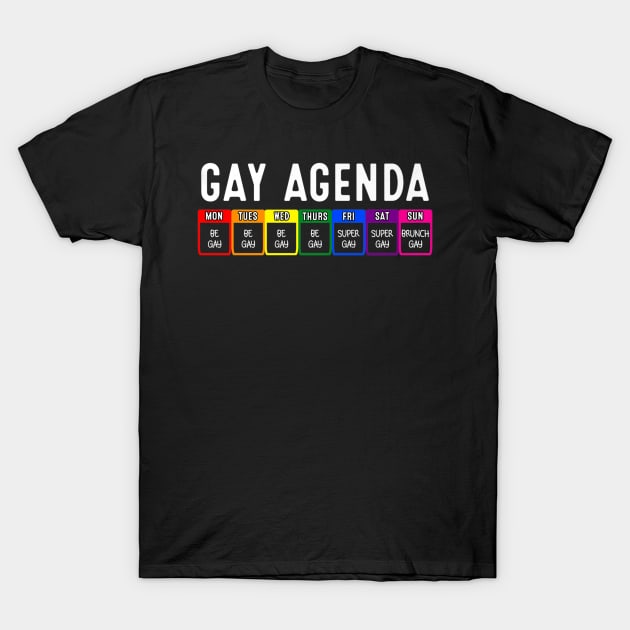 Funny Gay Gift For Women Men LGBT Pride Feminist Agenda Homo T-Shirt by FêriStore'